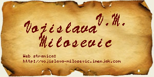 Vojislava Milošević vizit kartica